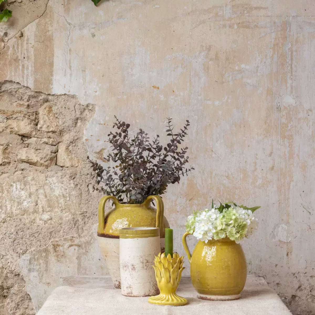 Rustic Jar with Glazed Dijon Rim