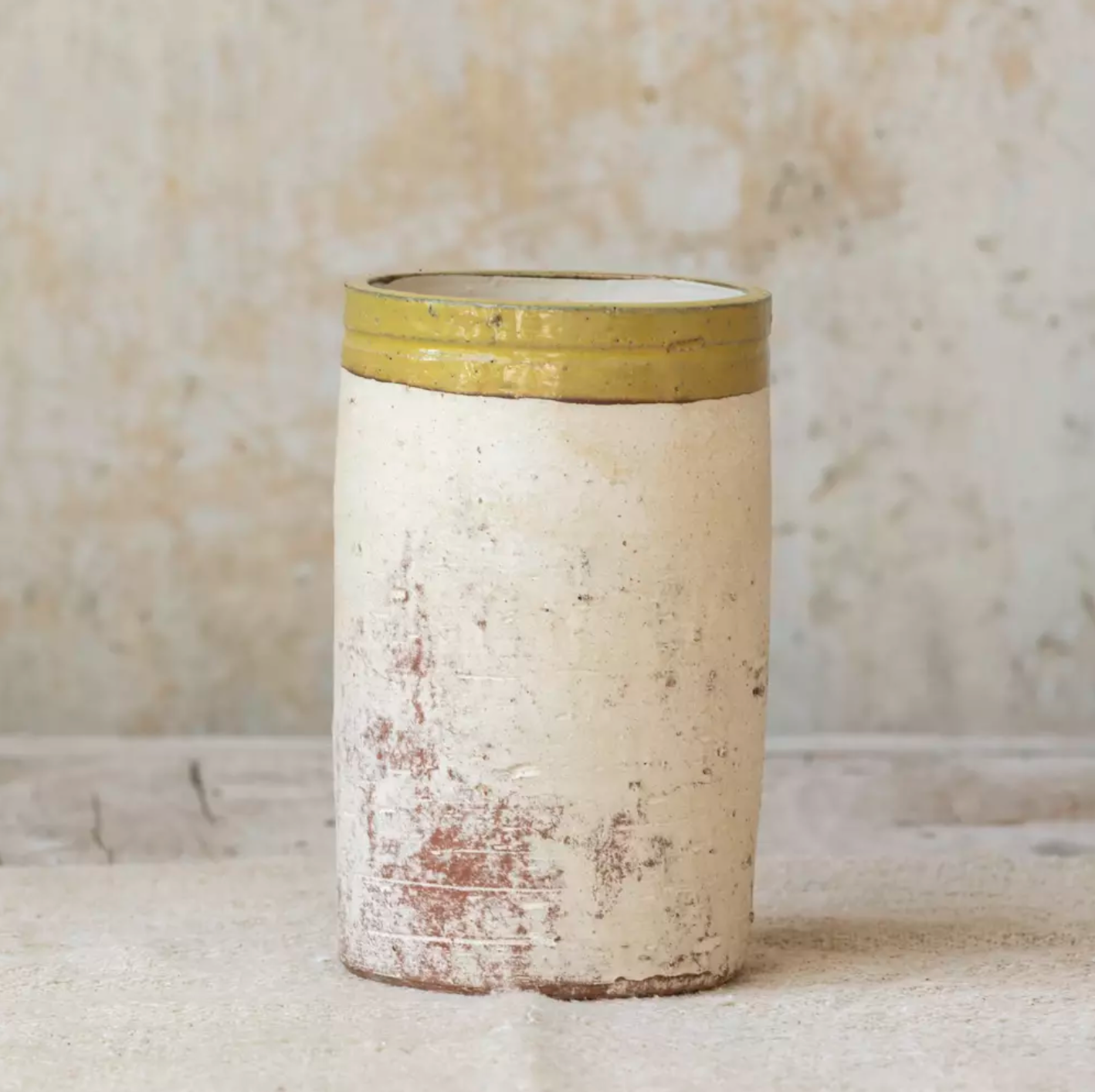 Rustic Jar with Glazed Dijon Rim