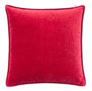 Burnt Red Stonewashed Velvet Cushion