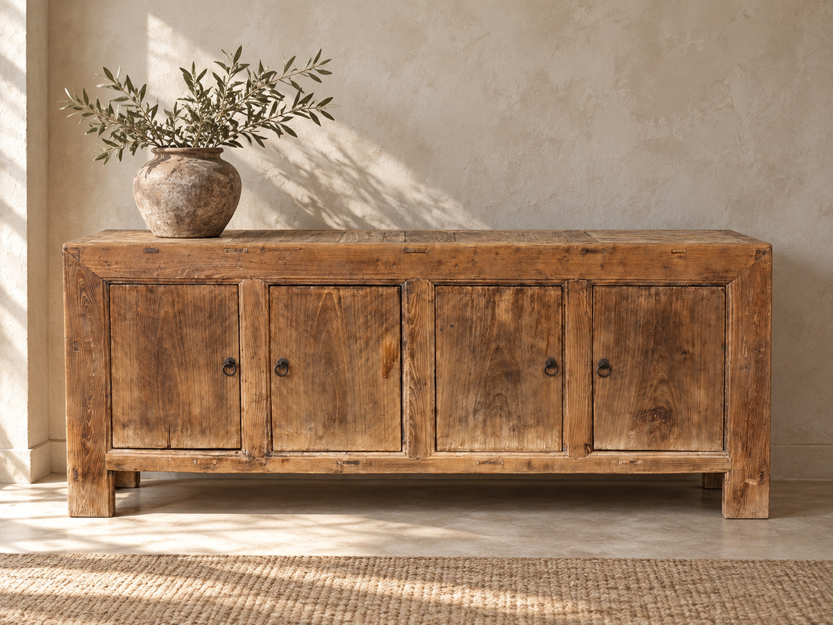 Vintage Restored Elm Sideboard