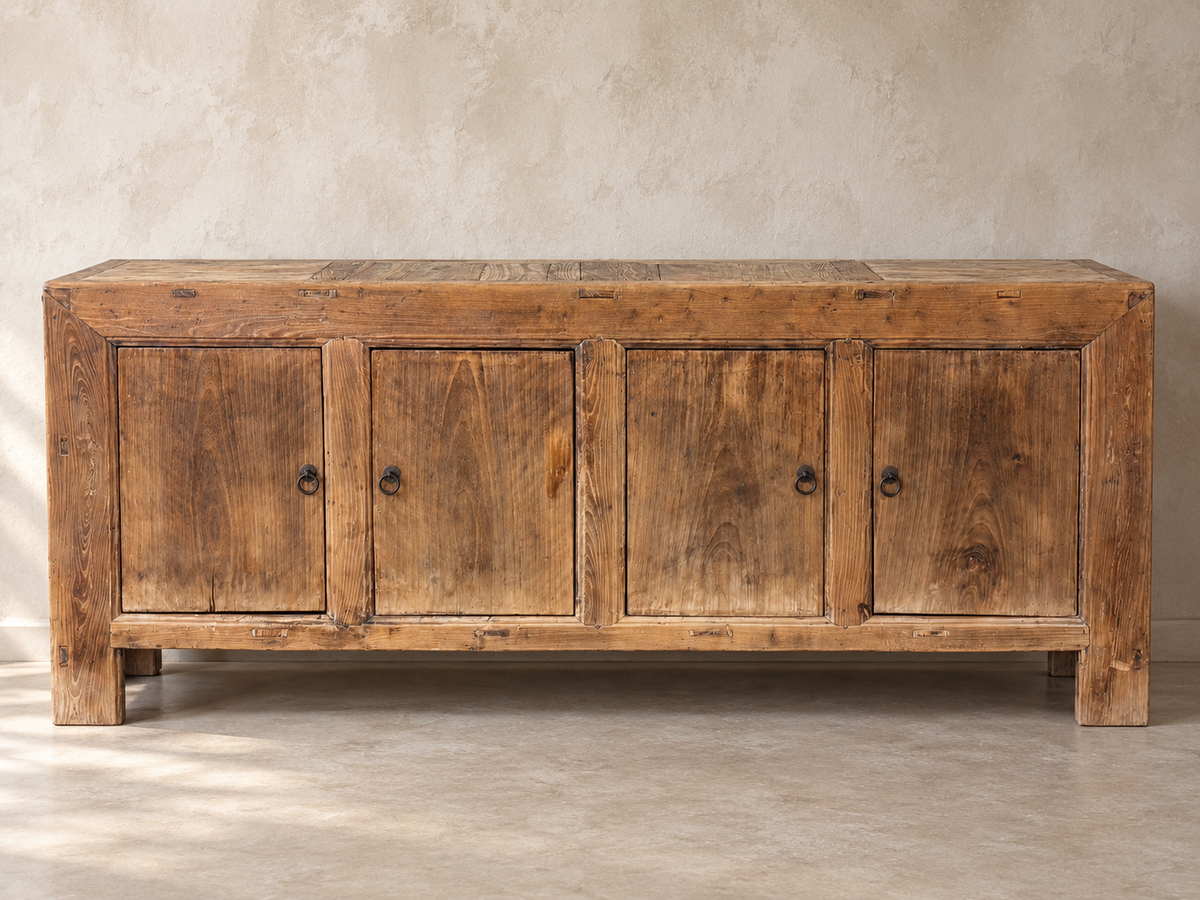 Vintage Restored Elm Sideboard