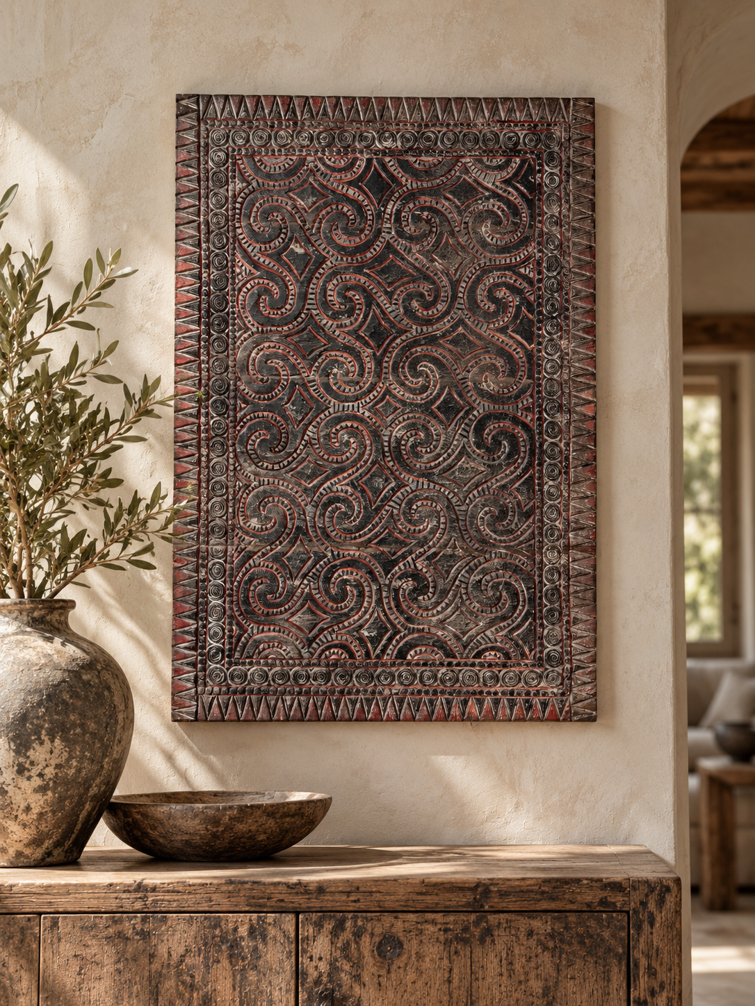 Original Sulawesi Toraja Carved Panel