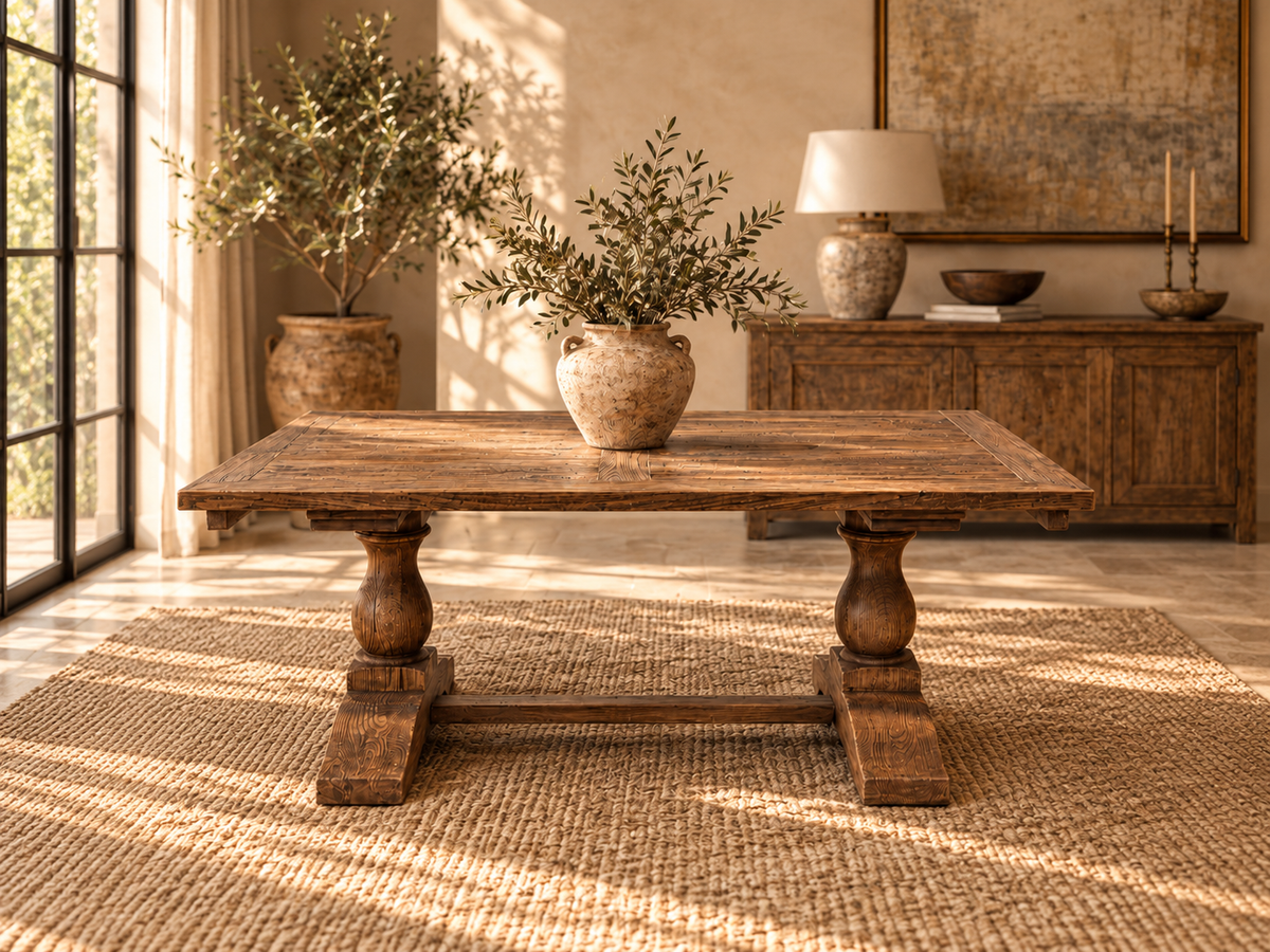 The Hexworthy Reclaimed Elm Extendable Dining Table