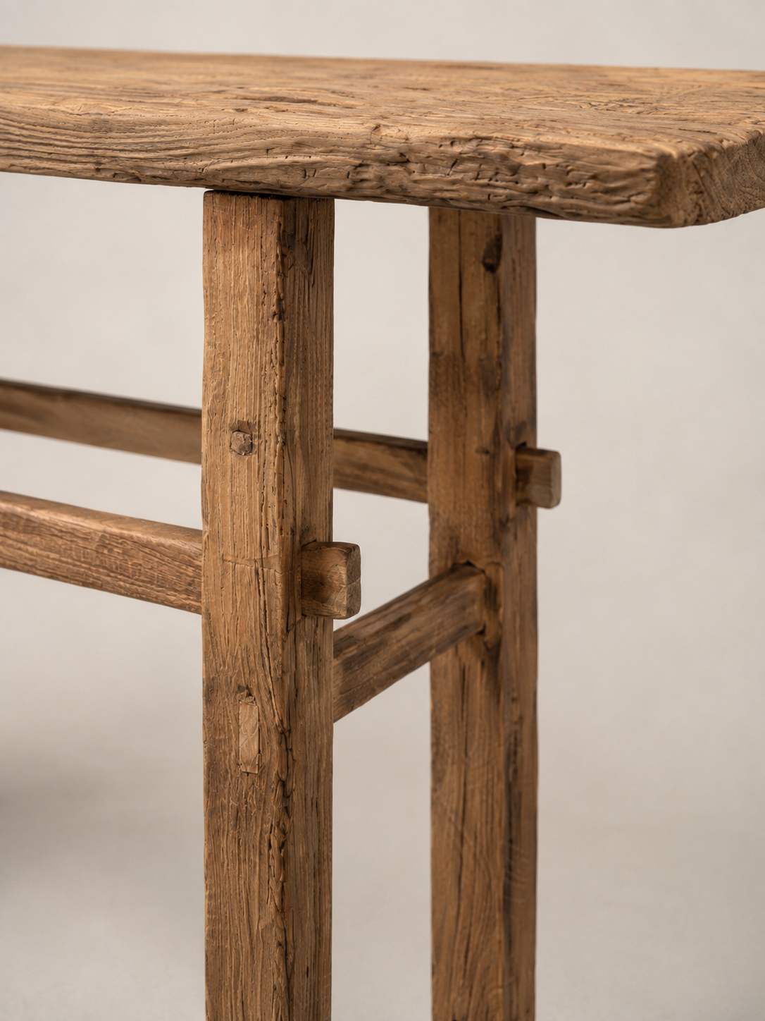 Vintage Elm Console Table