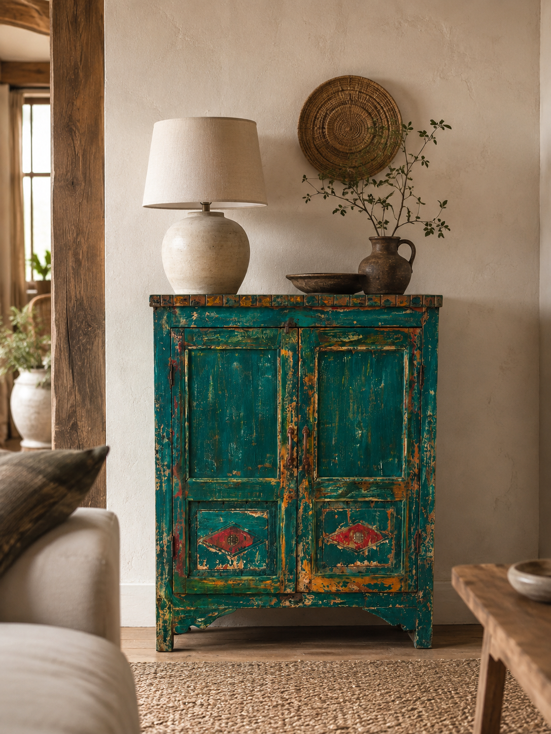 Vintage Painted Cupboard
