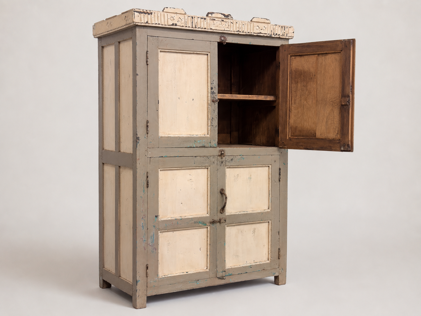 Vintage Painted Indian Cupboard