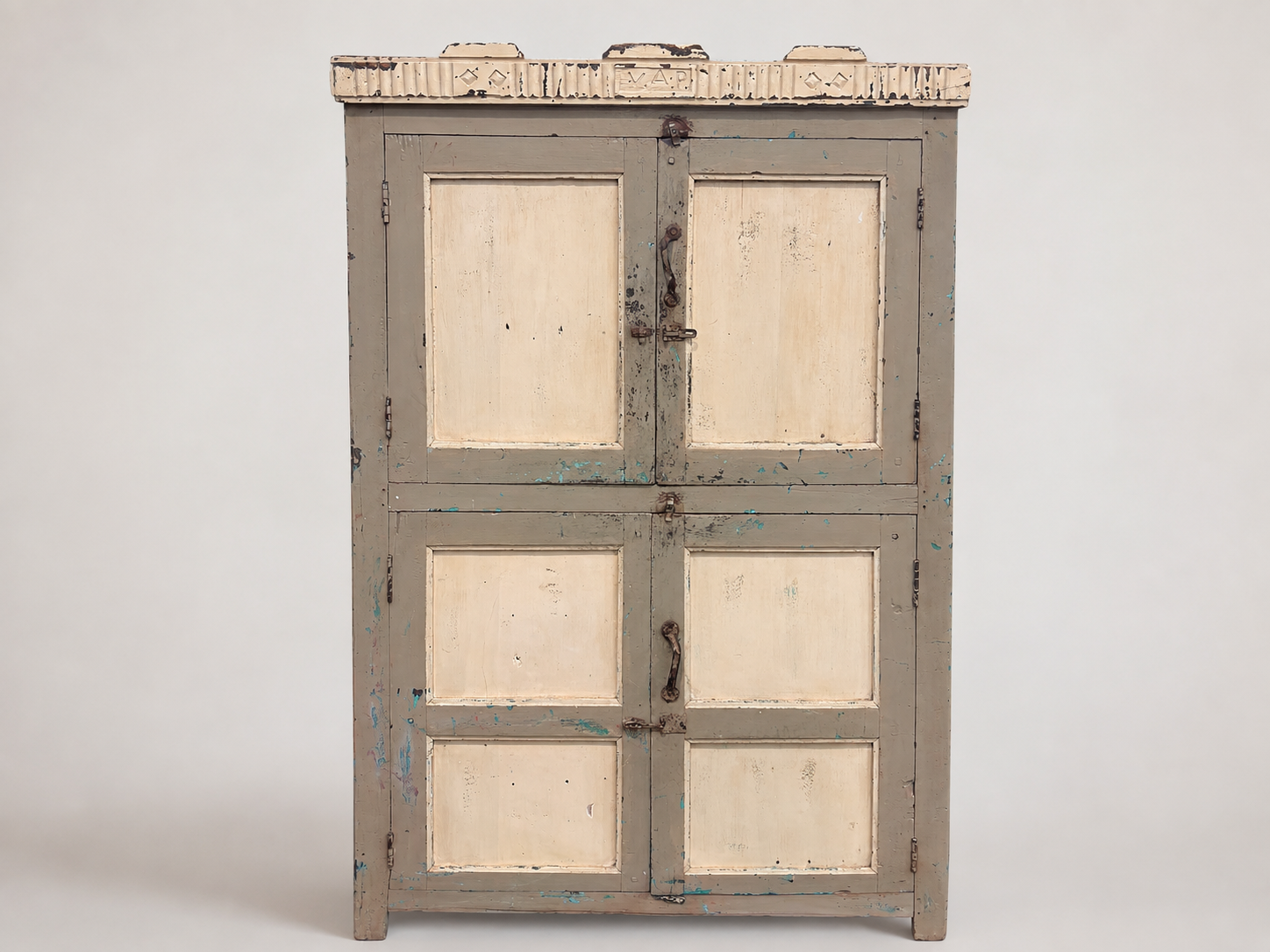 Vintage Painted Indian Cupboard