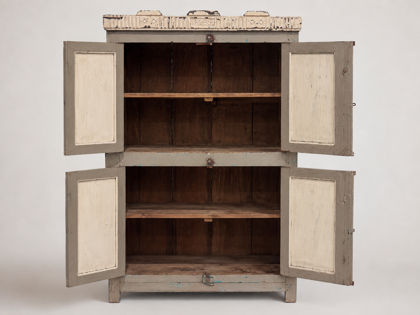 Vintage Painted Indian Cupboard