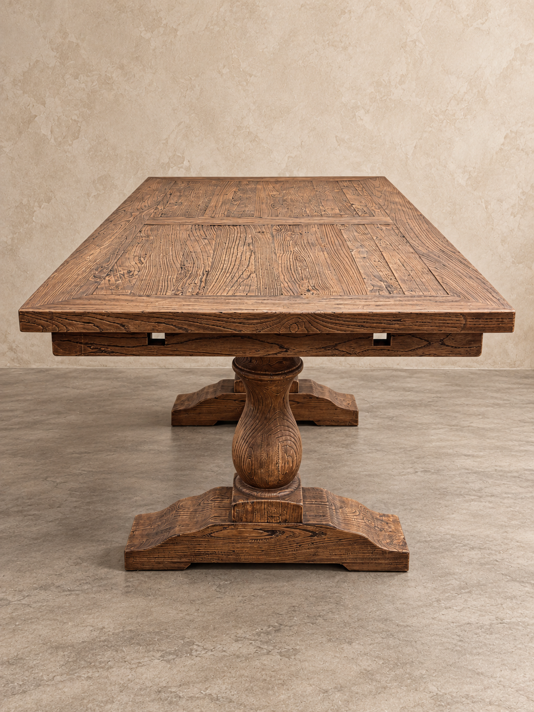 The Hexworthy Reclaimed Elm Extendable Dining Table