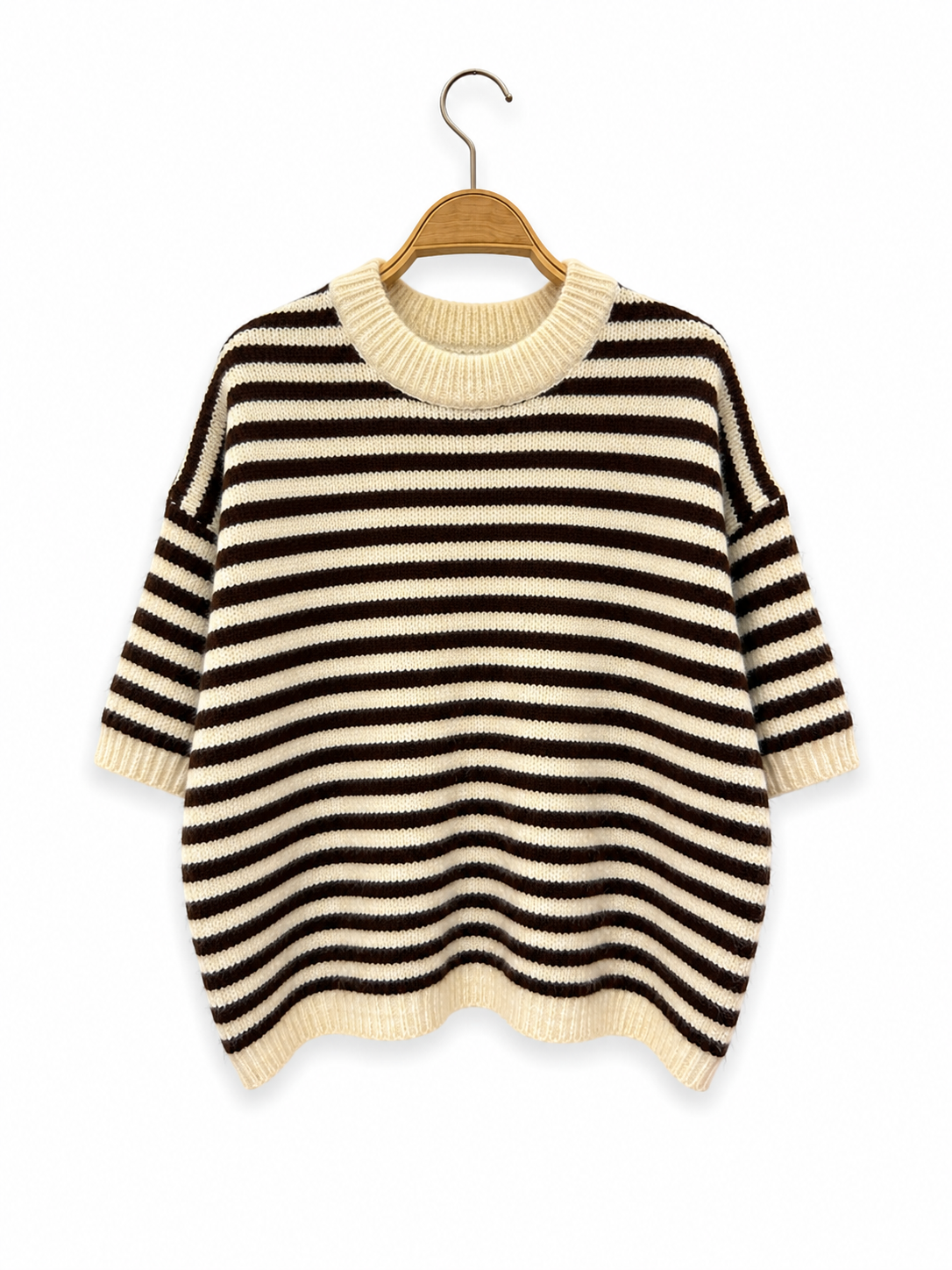 Oversized Striped Knit Sweater