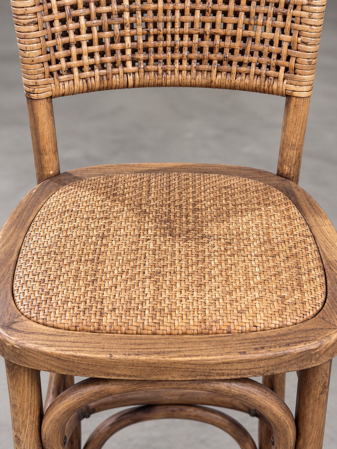Woven Back Bar Stool