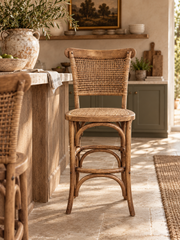 Woven Back Bar Stool