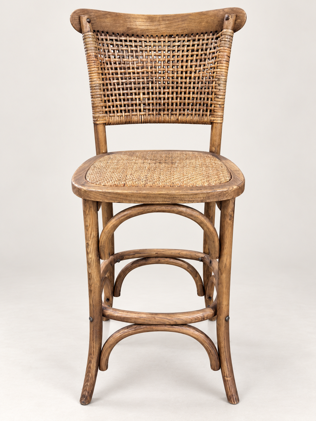 Woven Back Bar Stool