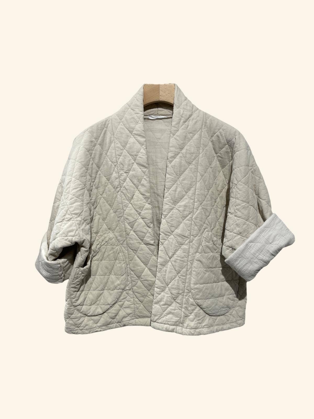 Short Quilted Kimono Style Jacket