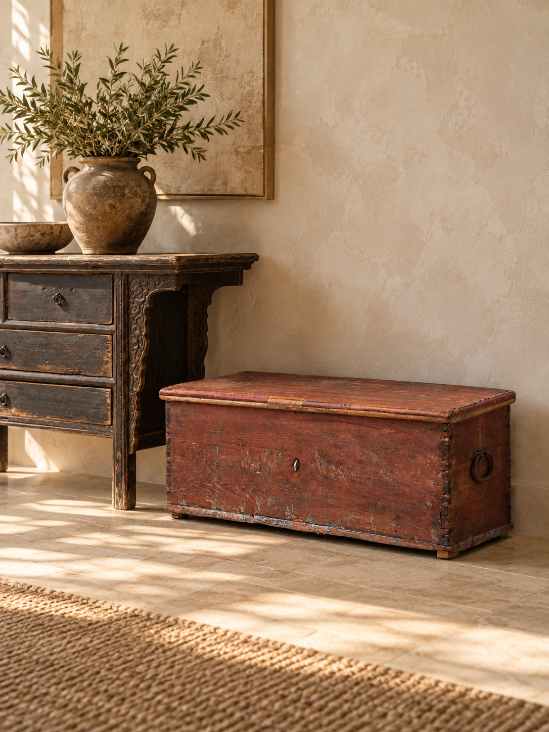 Vintage Wood Trunk