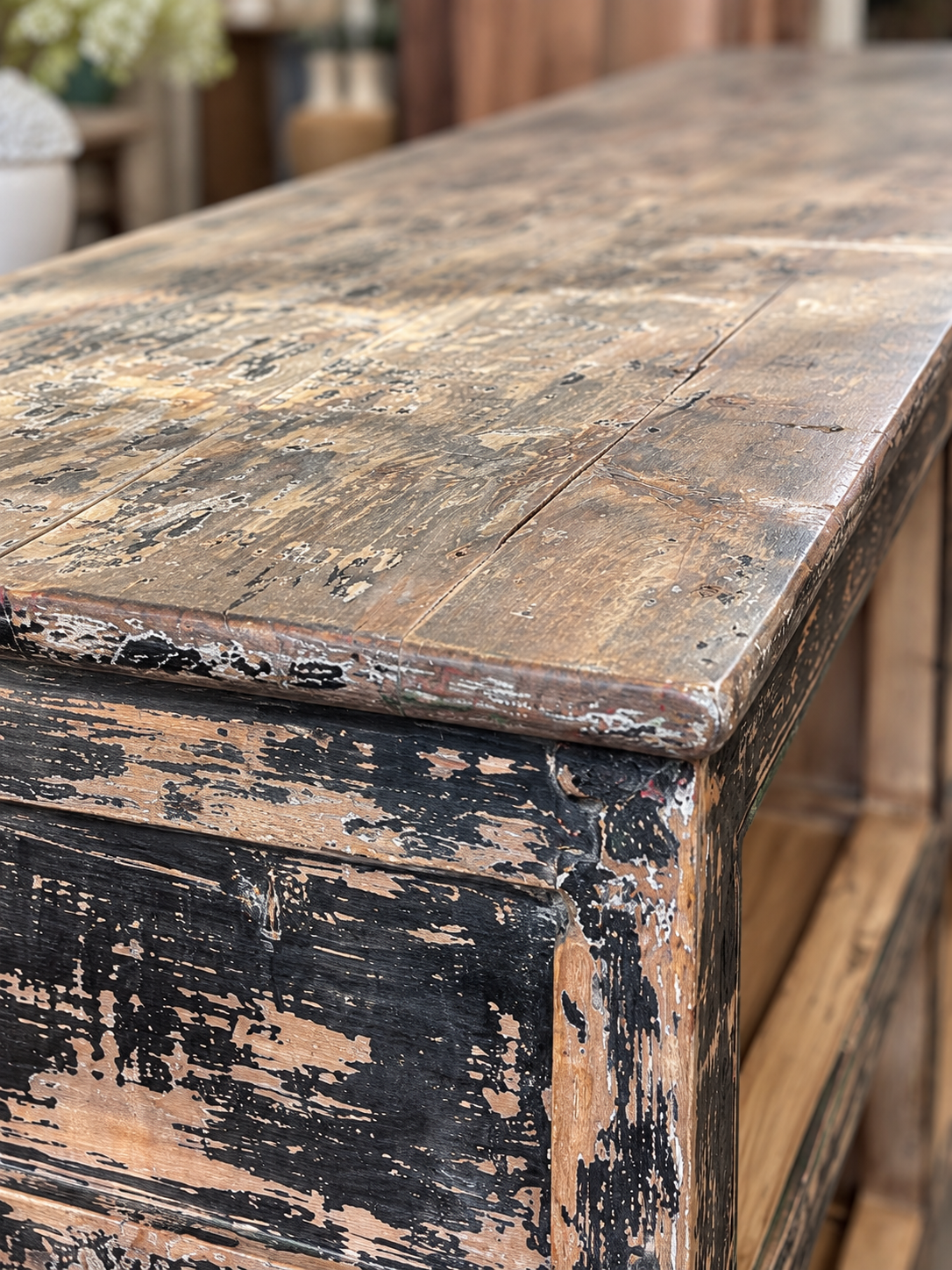 Large Antique Shop Counter