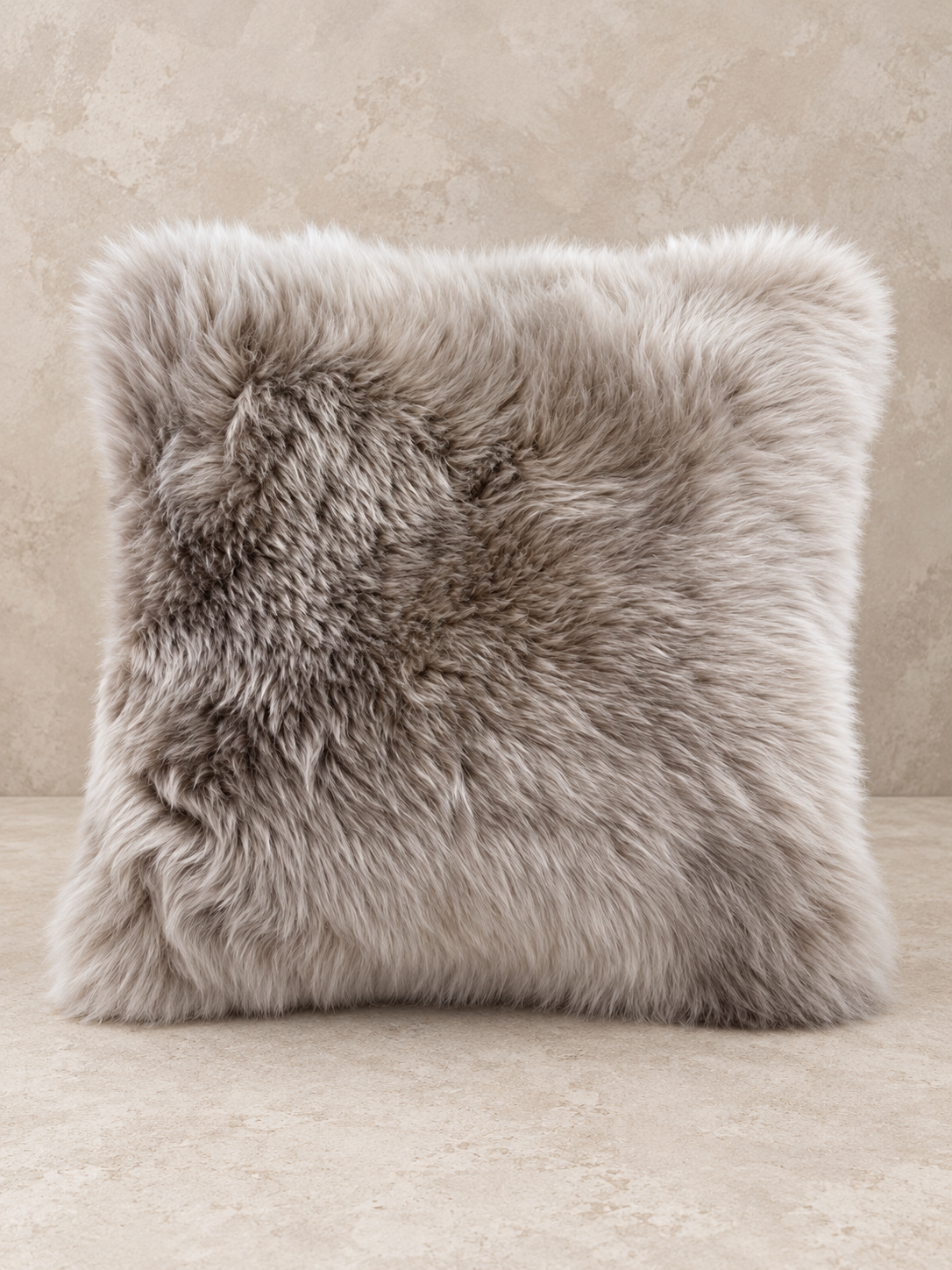 Taupe Sheepskin Cushion