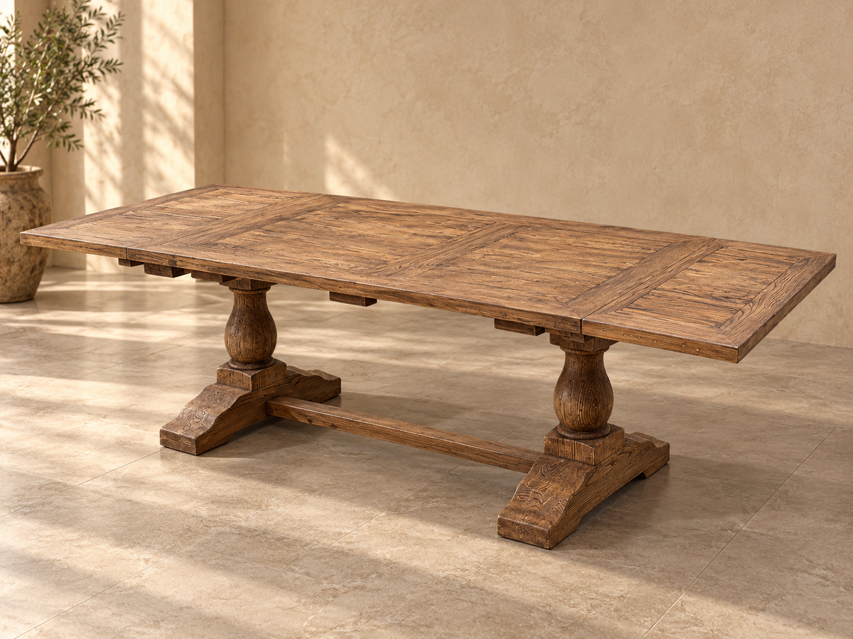 The Hexworthy Reclaimed Elm Extendable Dining Table