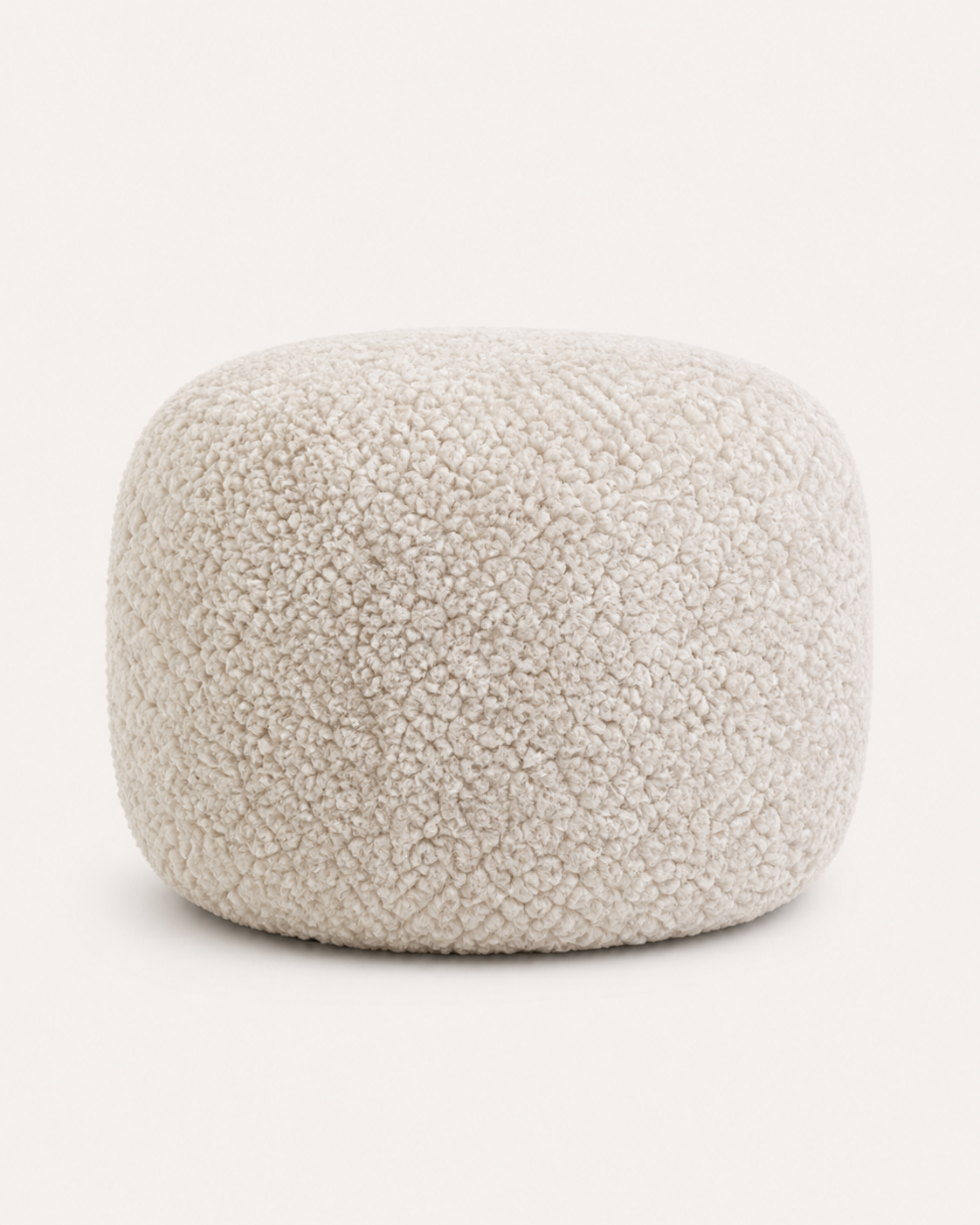 Oatmeal Boucle Sheepskin Pouffe (M)