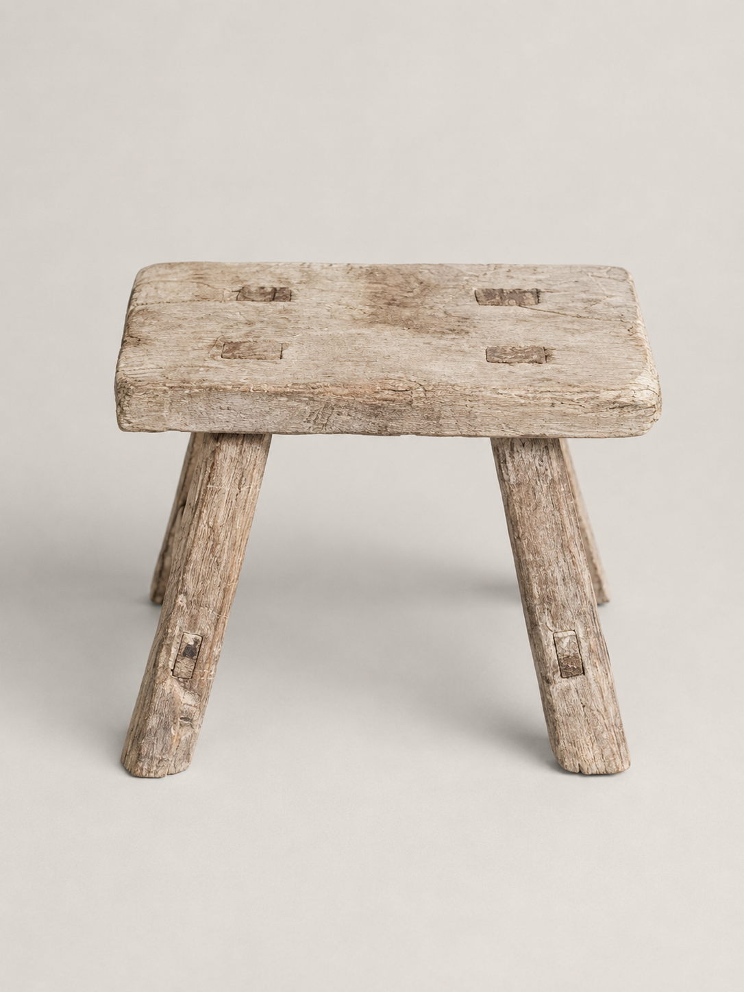 Vintage Rustic Mini Elm Stool