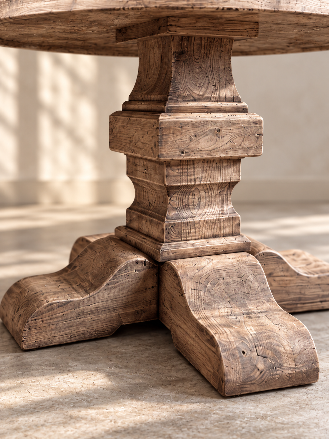 Reclaimed Oak Round Dining Table