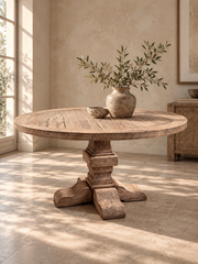 Reclaimed Oak Round Dining Table
