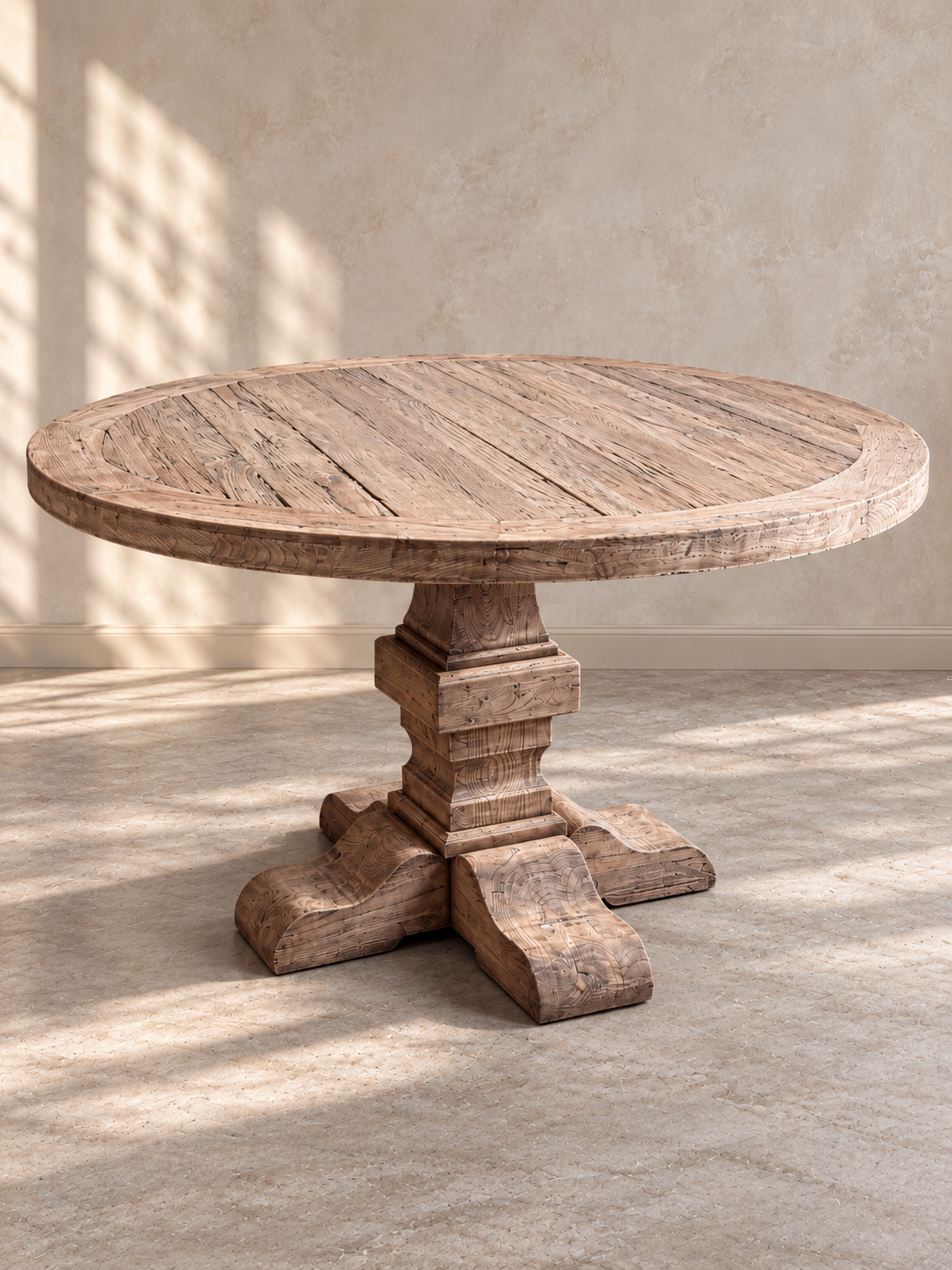 Reclaimed Oak Round Dining Table