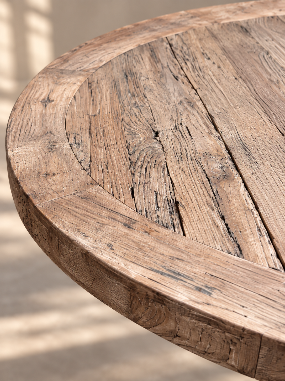 Reclaimed Oak Round Dining Table