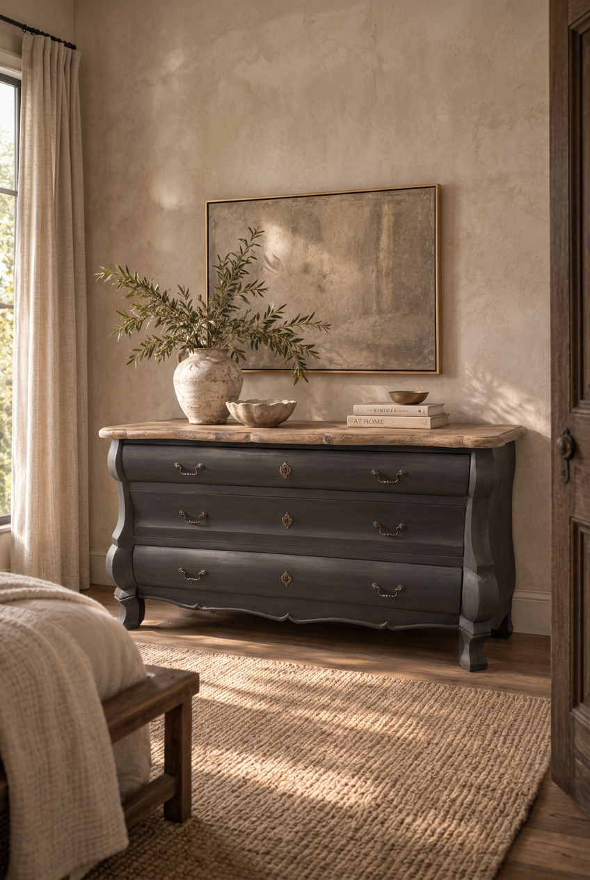 Portrait version of the Arles chest, composed for a final 3:4 crop