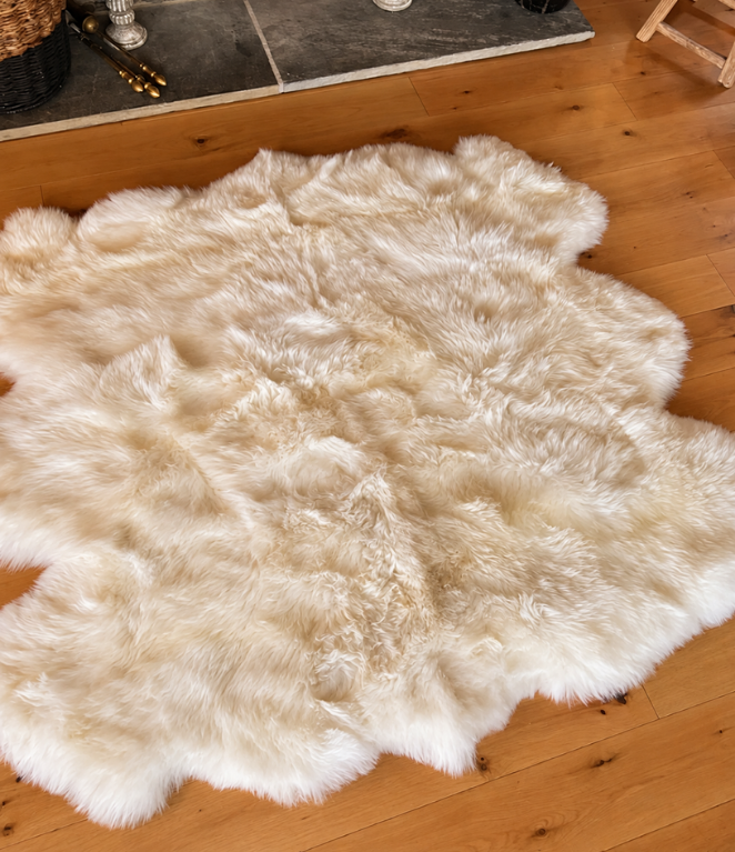 sheepskin rug large cosy