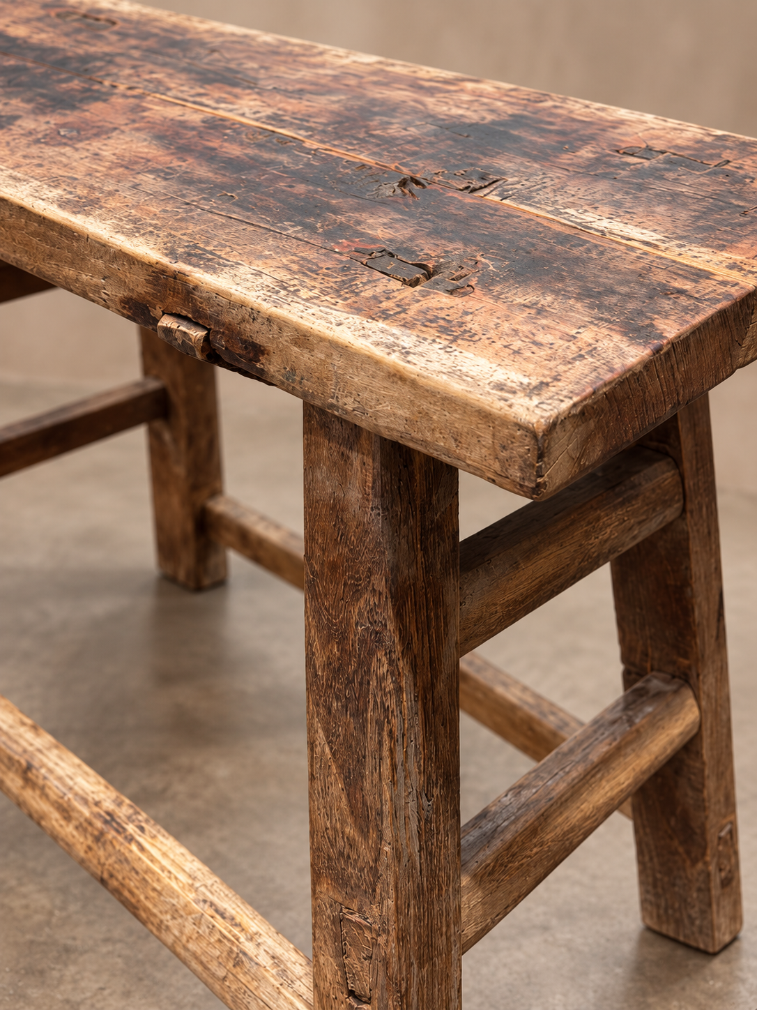 Antique Elm Side Table