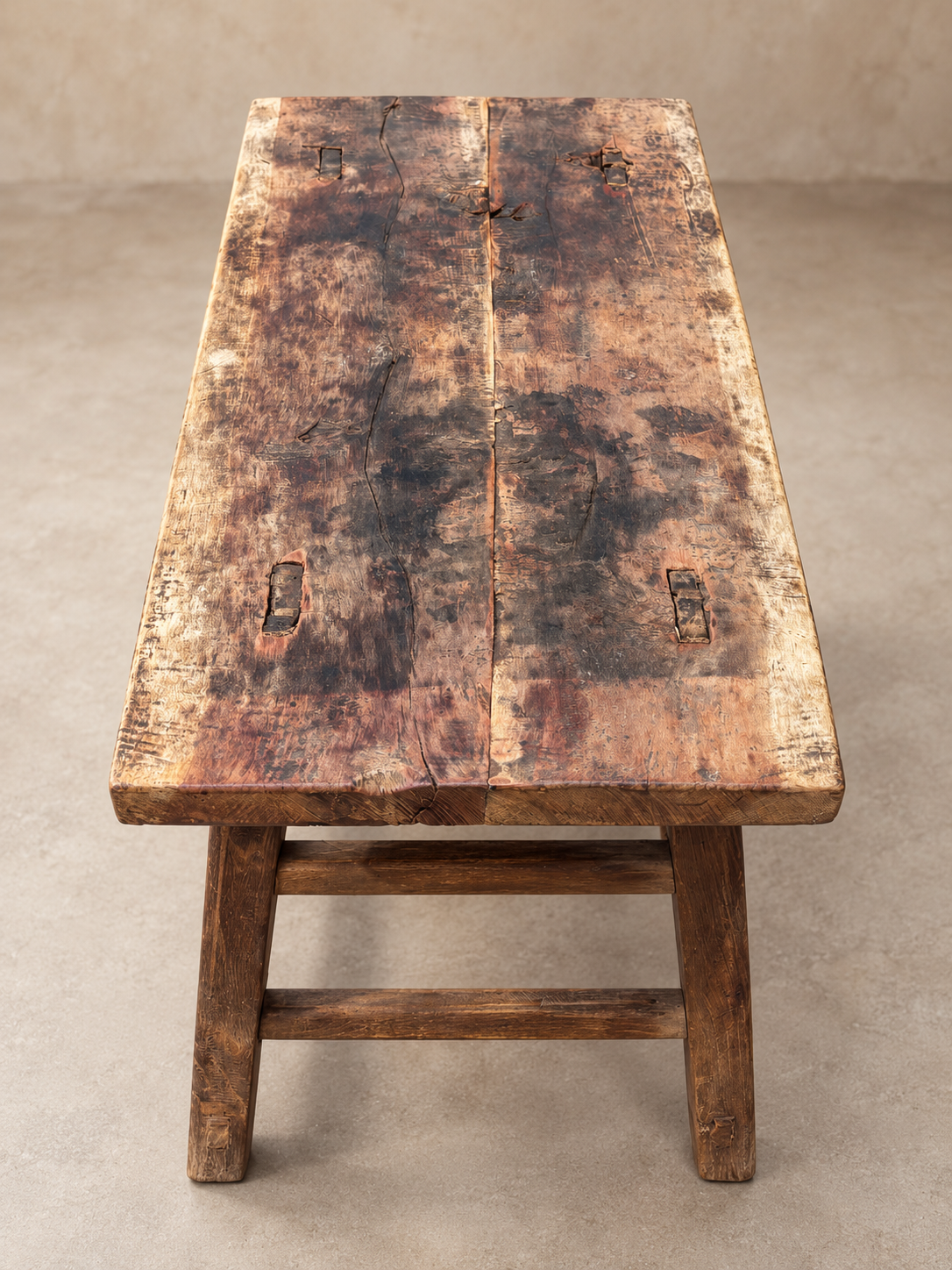 Antique Elm Side Table