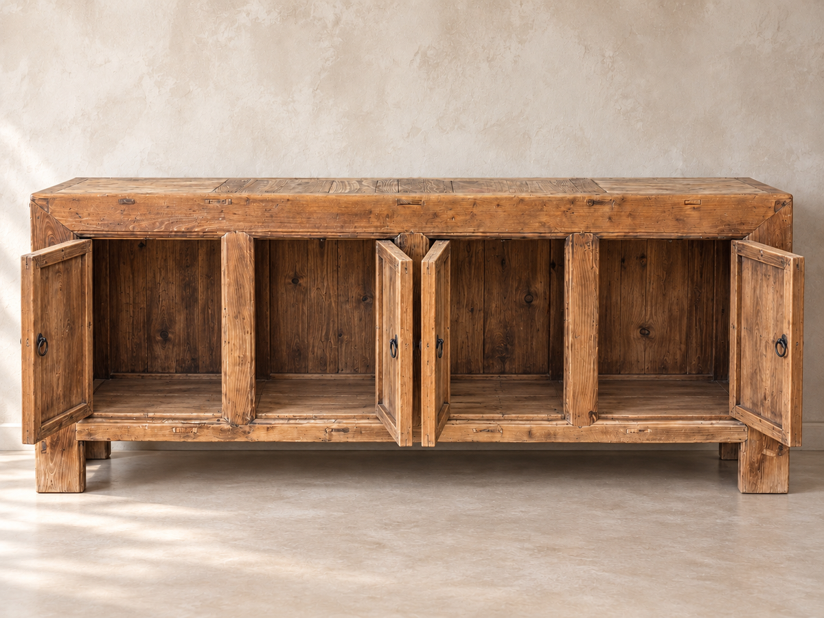 Vintage Restored Elm Sideboard
