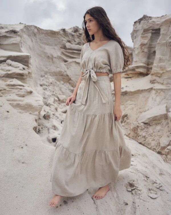 Natural Linen Skirt