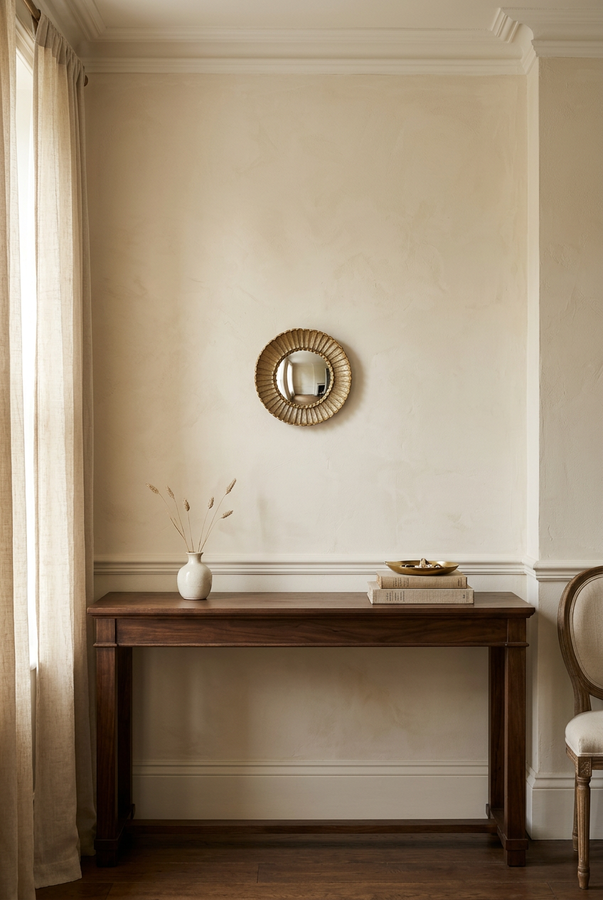 Society House lifestyle image featuring the gold petal mirror