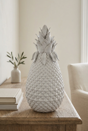 Society House lifestyle image featuring the white ceramic pineapple