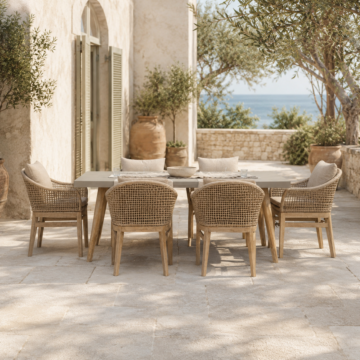 Summer 6 Seat Rectangular Dining Set
