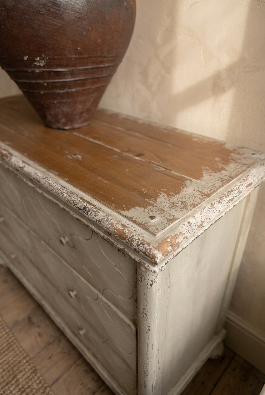 Tabletop and vase detail