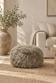 Taupe pouffe lifestyle image