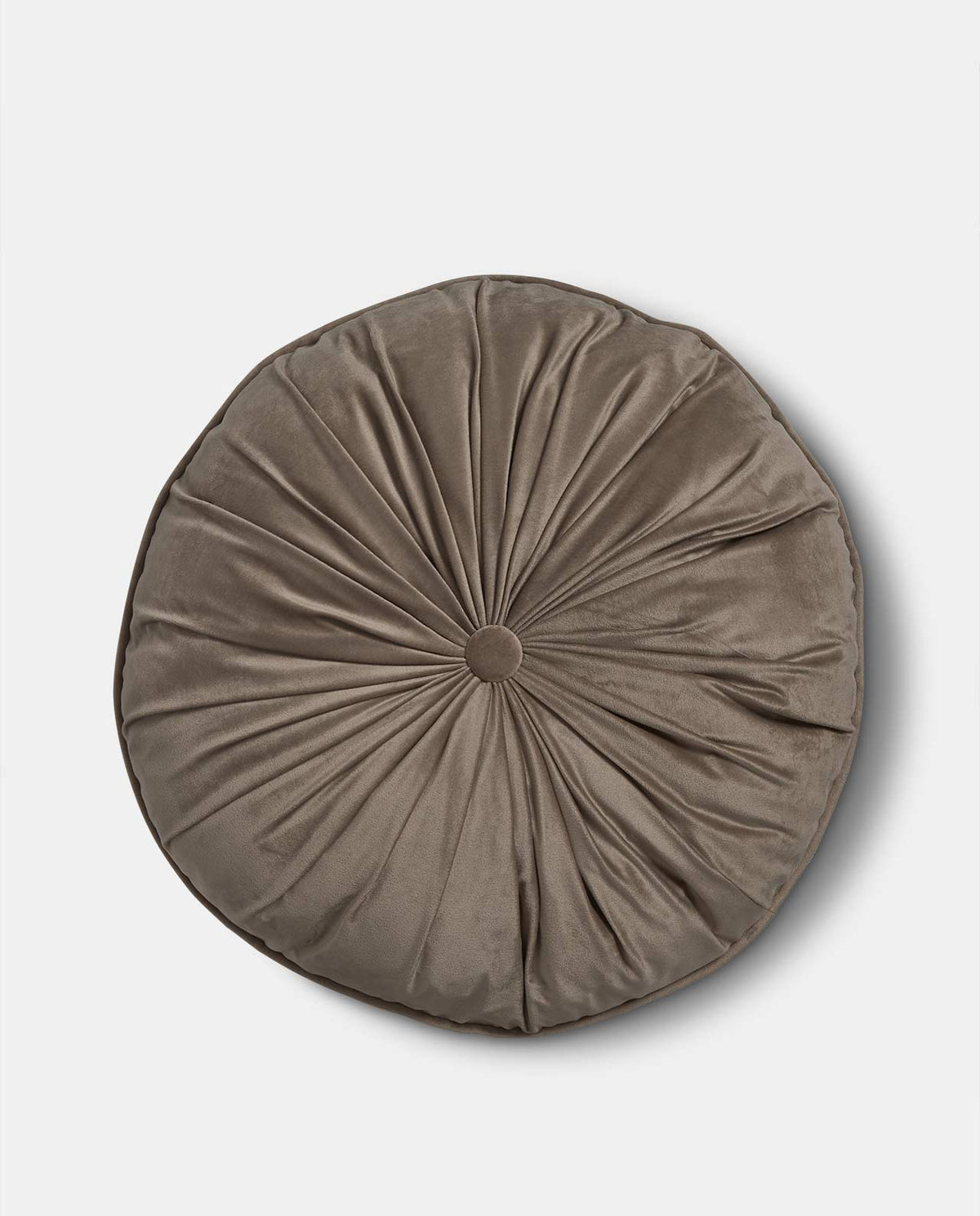 Sand Velvet Round Button Cushion
