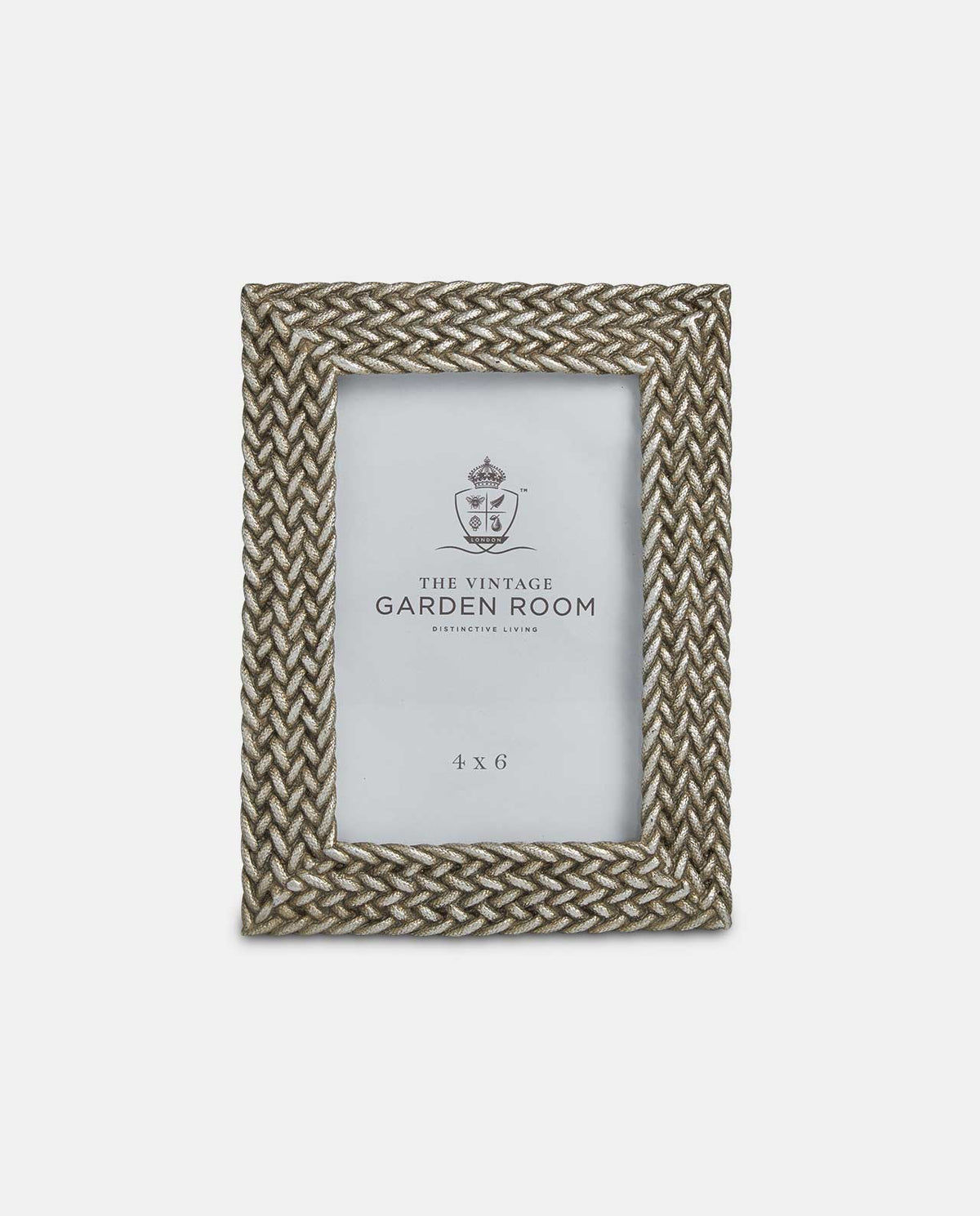Silver 4 x 6" (10 x 15cm) Plaited Photograph Frame