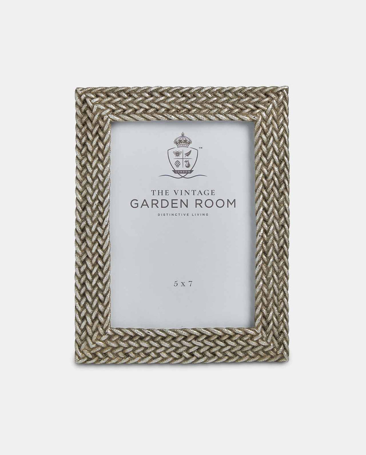 Silver 5 x 7" Plaited Photograph Frame