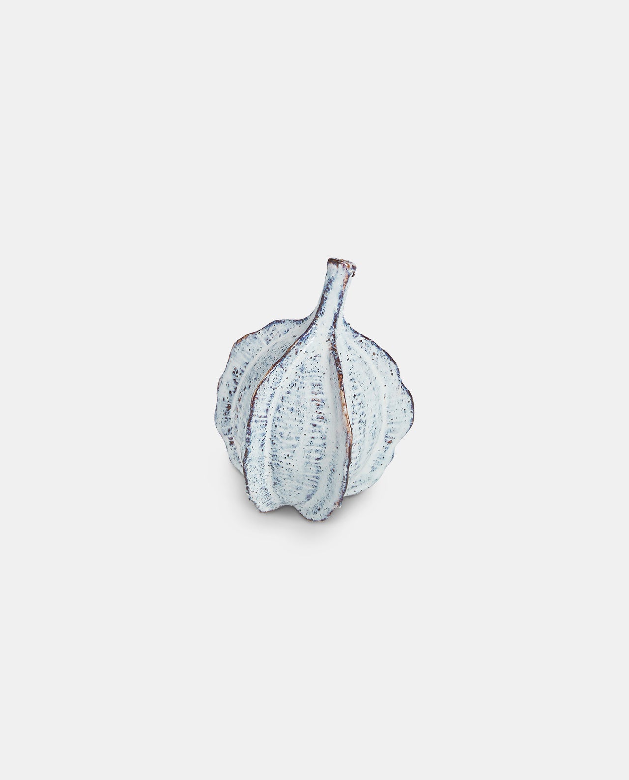 Aged White Ceramic Carambola Seed Medium