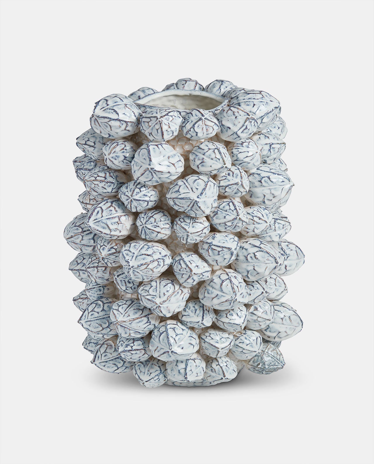 Aged White Coral Vase Large