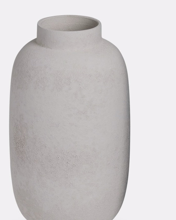 Biscuit Textured Vase 20 x 34cm