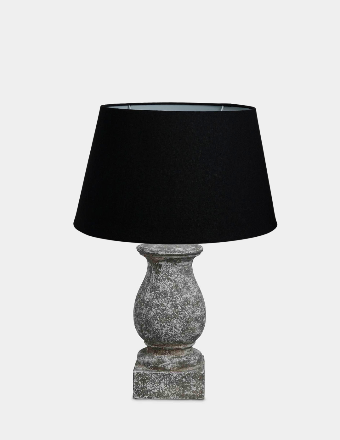 Aged Stone Bowler Table Lamp
