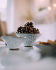 Aged White Ceramic  Bowl