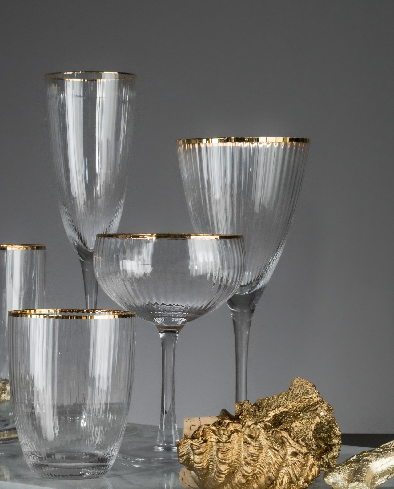 Italia Gold Rim Wine Glass - Carton of 4