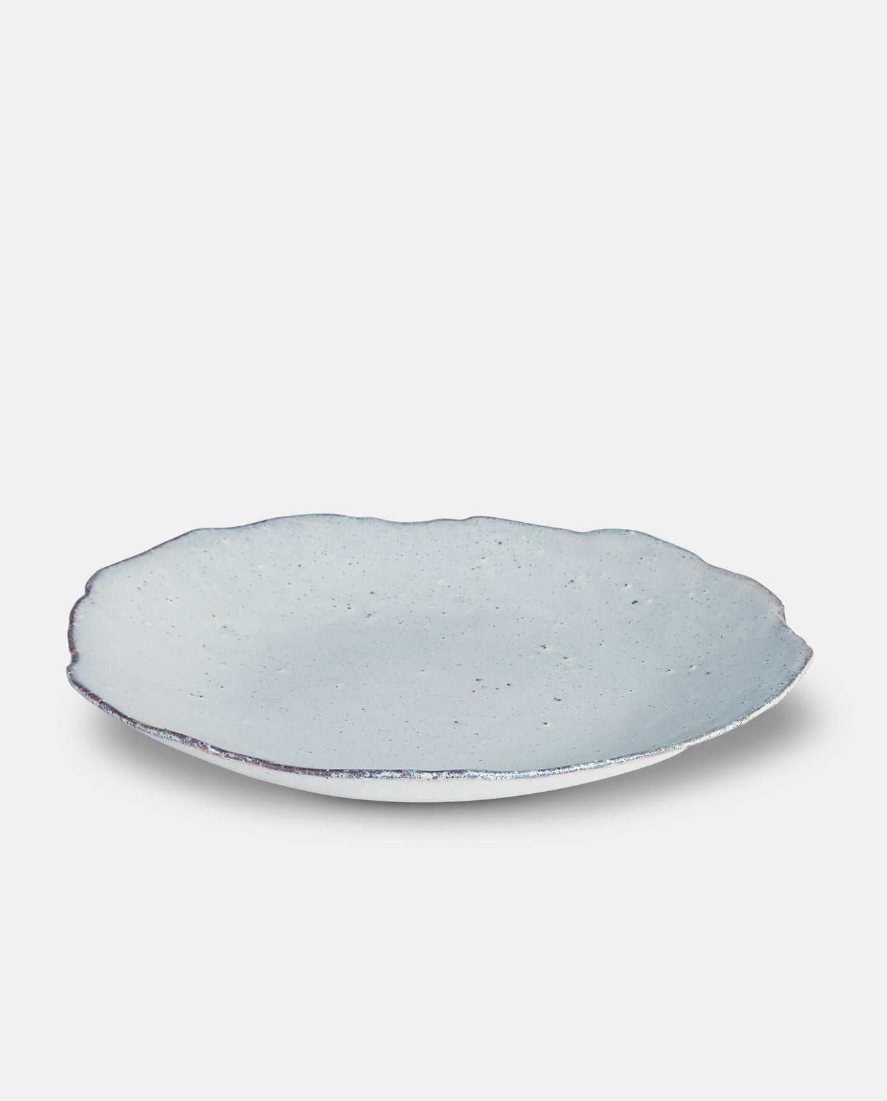Aged White Ceramic Serving Plate 37.5cm