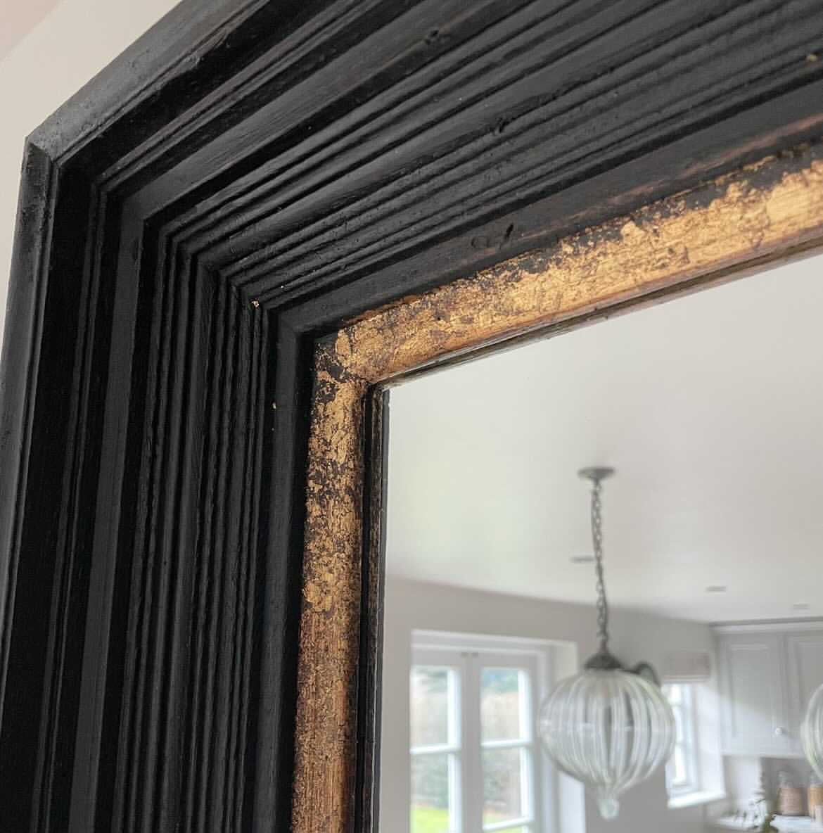 Black & Gold Flat Mirror